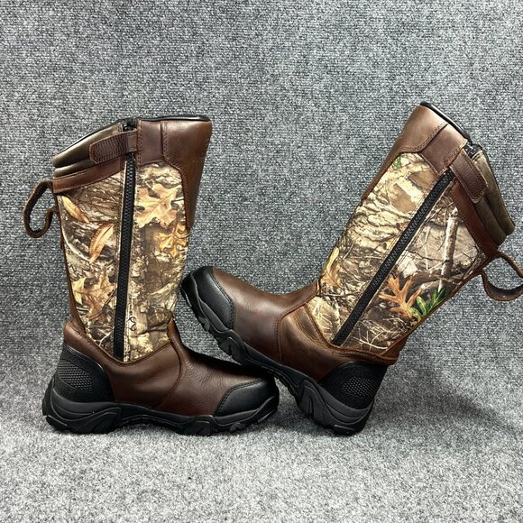 Magellan Snake Shield Armor 3.0 Boots Youth Size 6 Brown Leather Camo Hunting - Picture 9 of 13